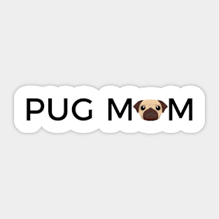 "PUG MOM" Design Sticker
